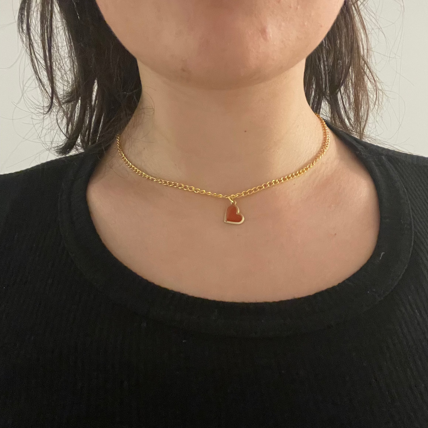 Collana a Cuore in Resina e Acciaio Inossidabile – Idea Regalo per San Valentino