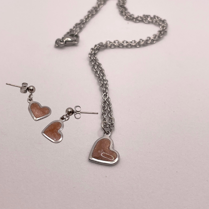 Set Personalizzabile Argento e Rosa - Idea Regalo per San Valentino