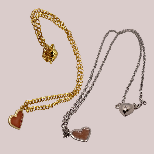 Collana a Cuore in Resina e Acciaio Inossidabile – Idea Regalo per San Valentino